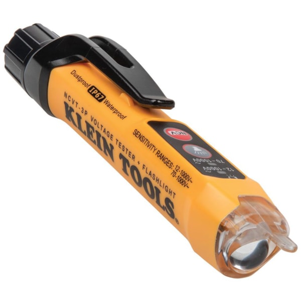 12 - 1000V AC Dual Range Non-Contact Voltage Tester with Flashlight