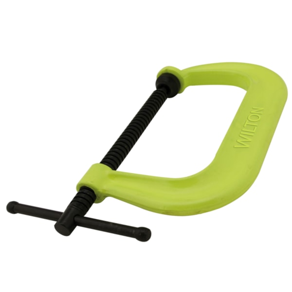400 Series Hi-Vis Safety C-Clamp with 2" - 12-1/4" Jaw Opening and 6-1/4" Throat Depth