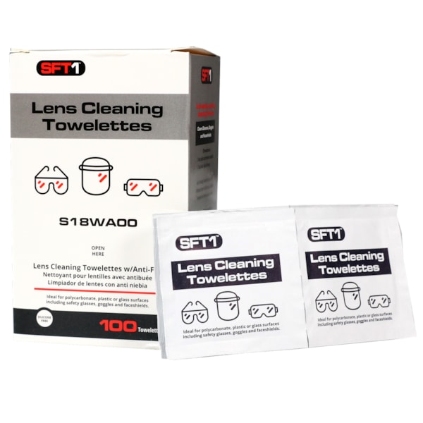 SFT1 Anti-Fog Lens Cleaning Wipes 100/BX