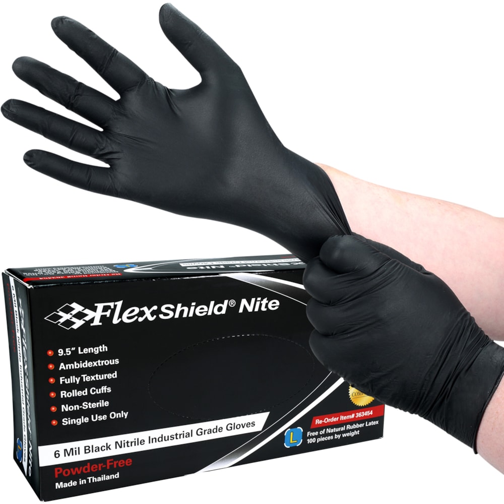 9.5” 6 Mil Industrial Grade Fully Textured Disposable Gloves 100/Box