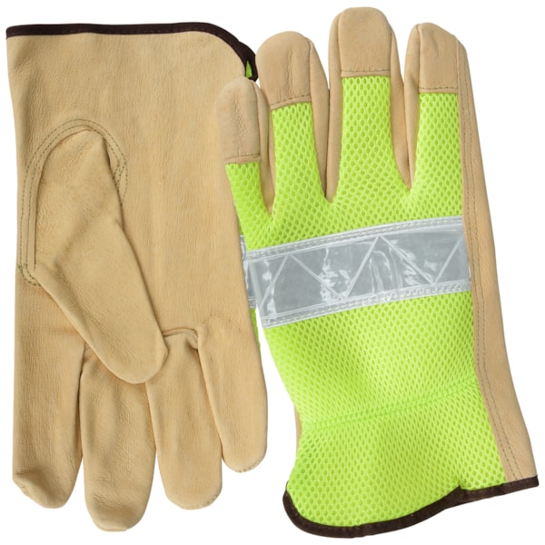 Hi-Vis Grain Pigskin Leather Driver’s Gloves