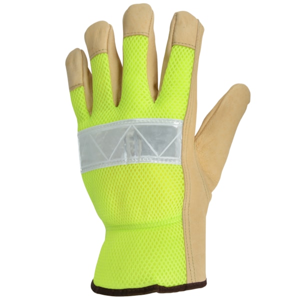 Hi-Vis Grain Pigskin Leather Driver’s Gloves