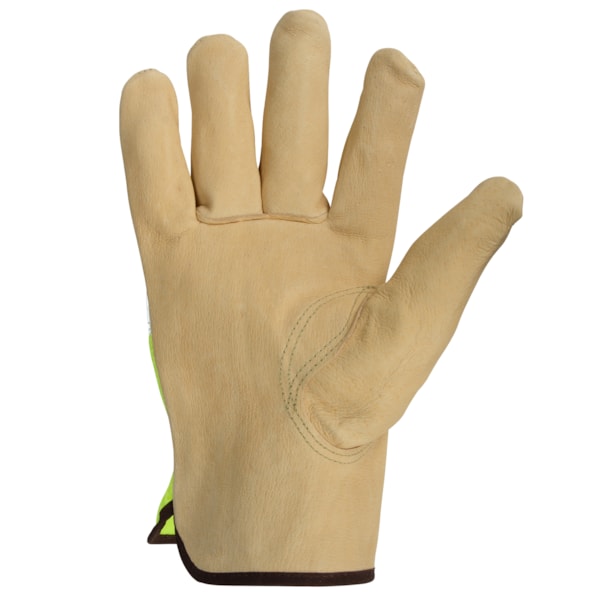 Hi-Vis Grain Pigskin Leather Driver’s Gloves