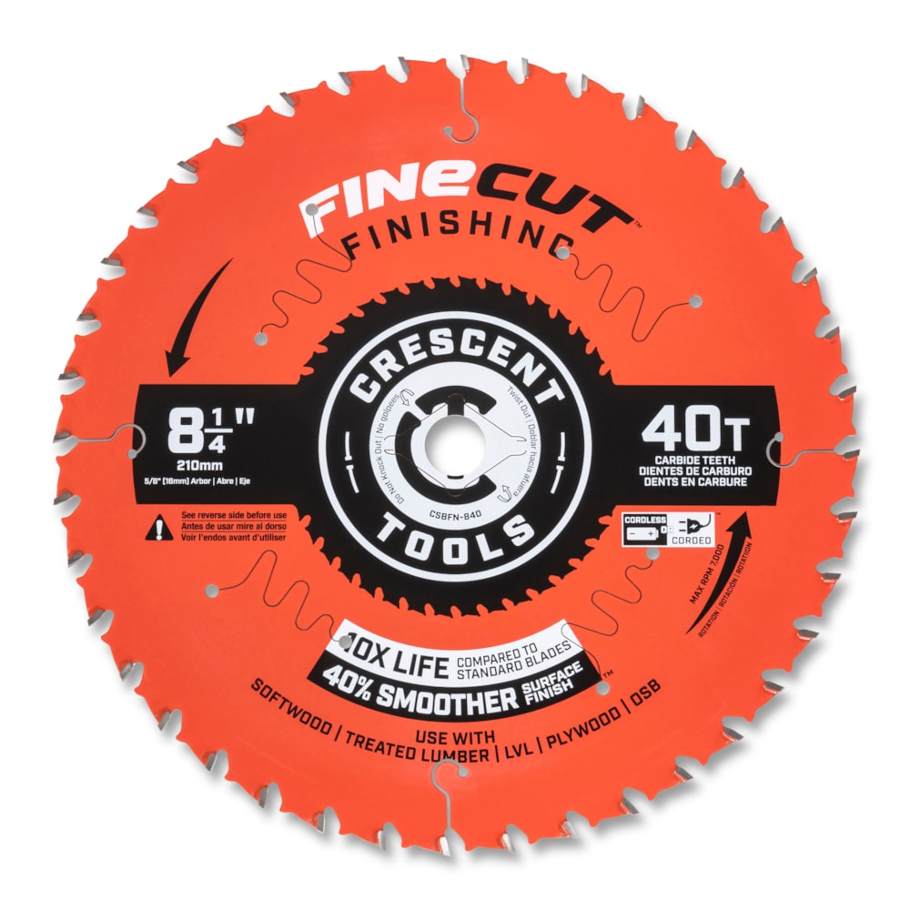 8-1/4" x 40-Tooth FineCut™ Finishing Circular Saw Blade