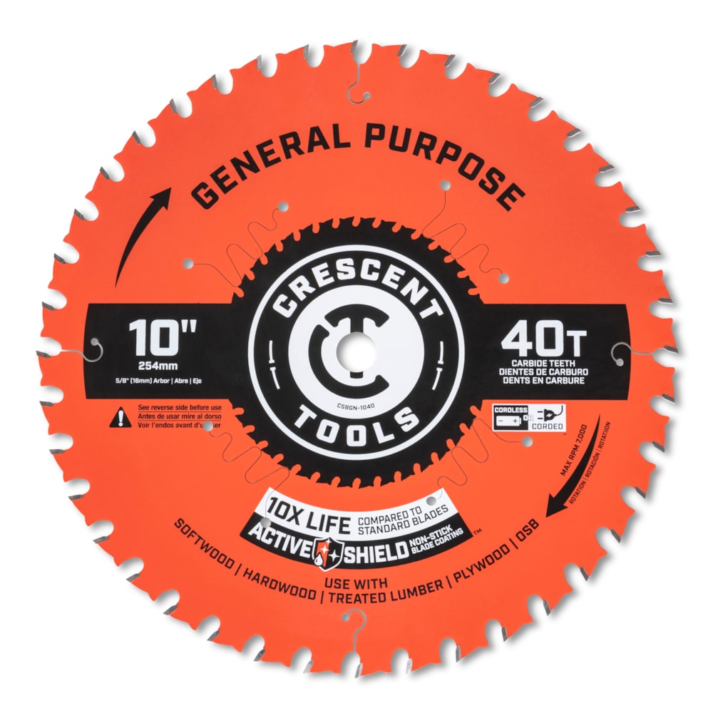10" x 40-Tooth General Purpose Circular Saw Blade