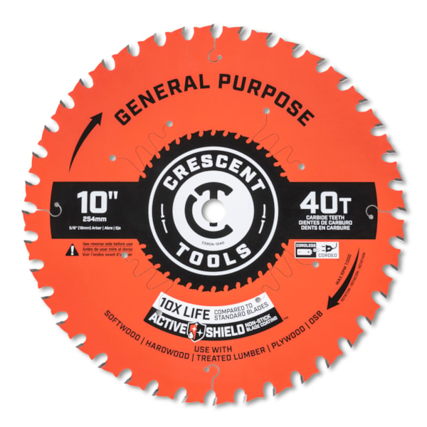 10" x 40-Tooth General Purpose Circular Saw Blade