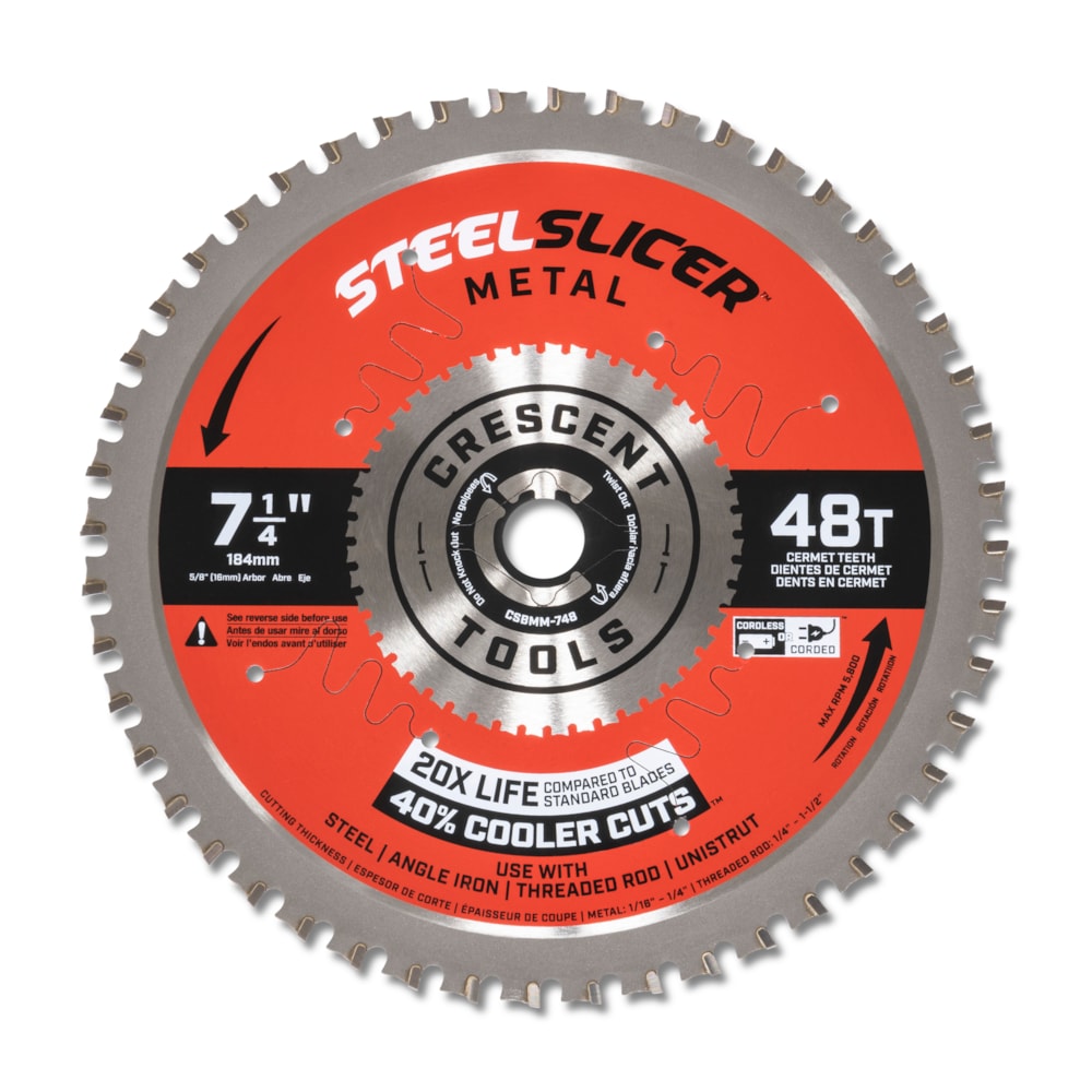7-1/4" x 48-Tooth SteelSlicer™ Medium Metal Circular Saw Blade