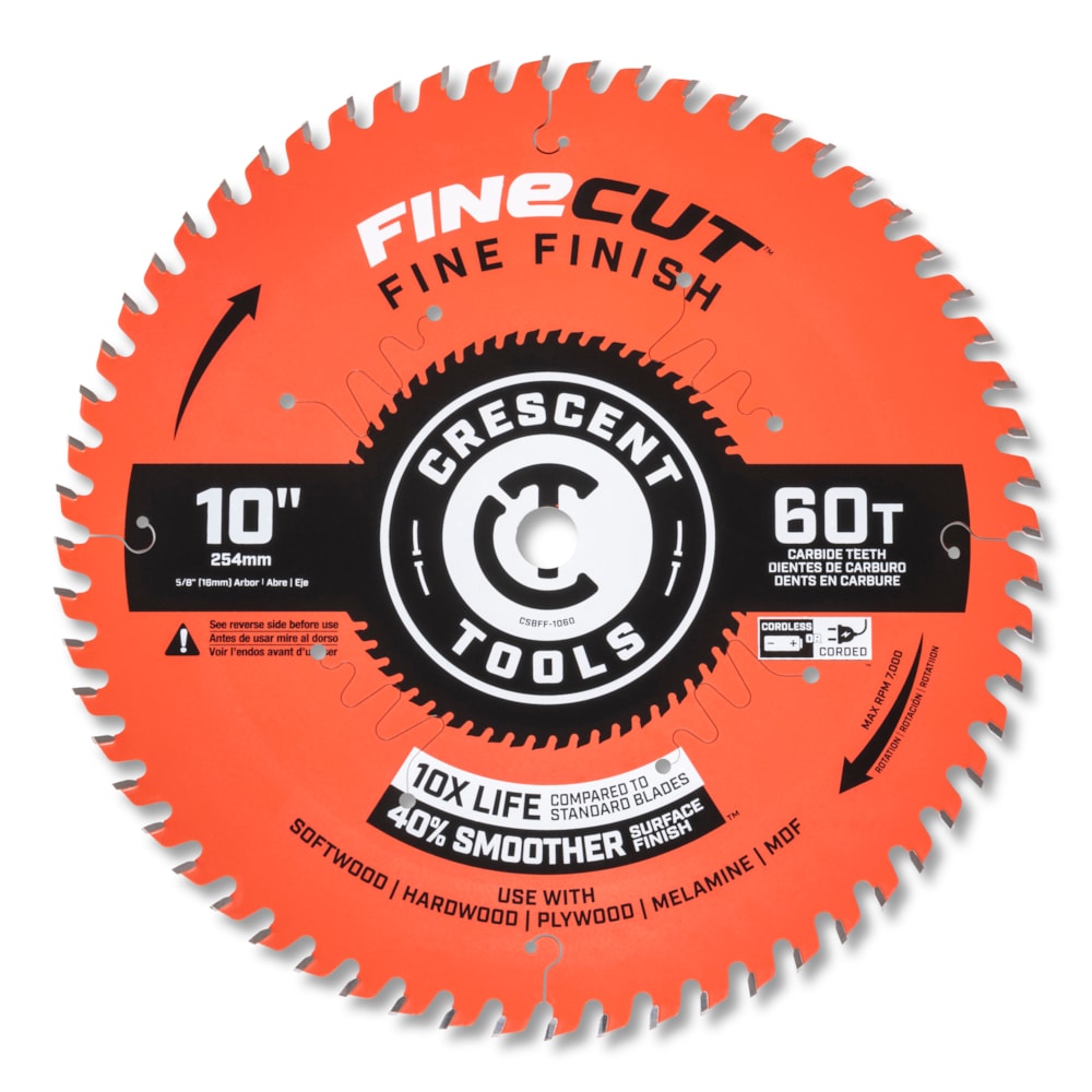 10" x 60-Tooth FineCut™ Fine Finishing Circular Saw Blade