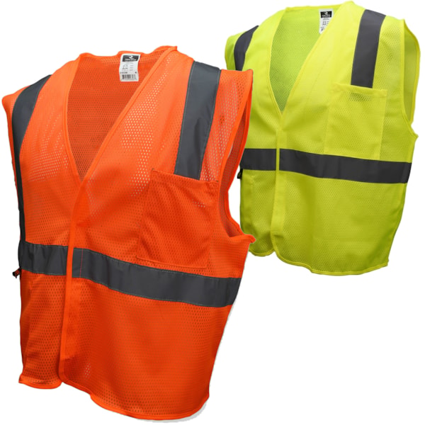 Economy Class II Hi-Vis Lime Green Mesh Safety Vest