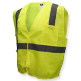Economy Class II Hi-Vis Lime Green Mesh Safety Vest thumbnail 2