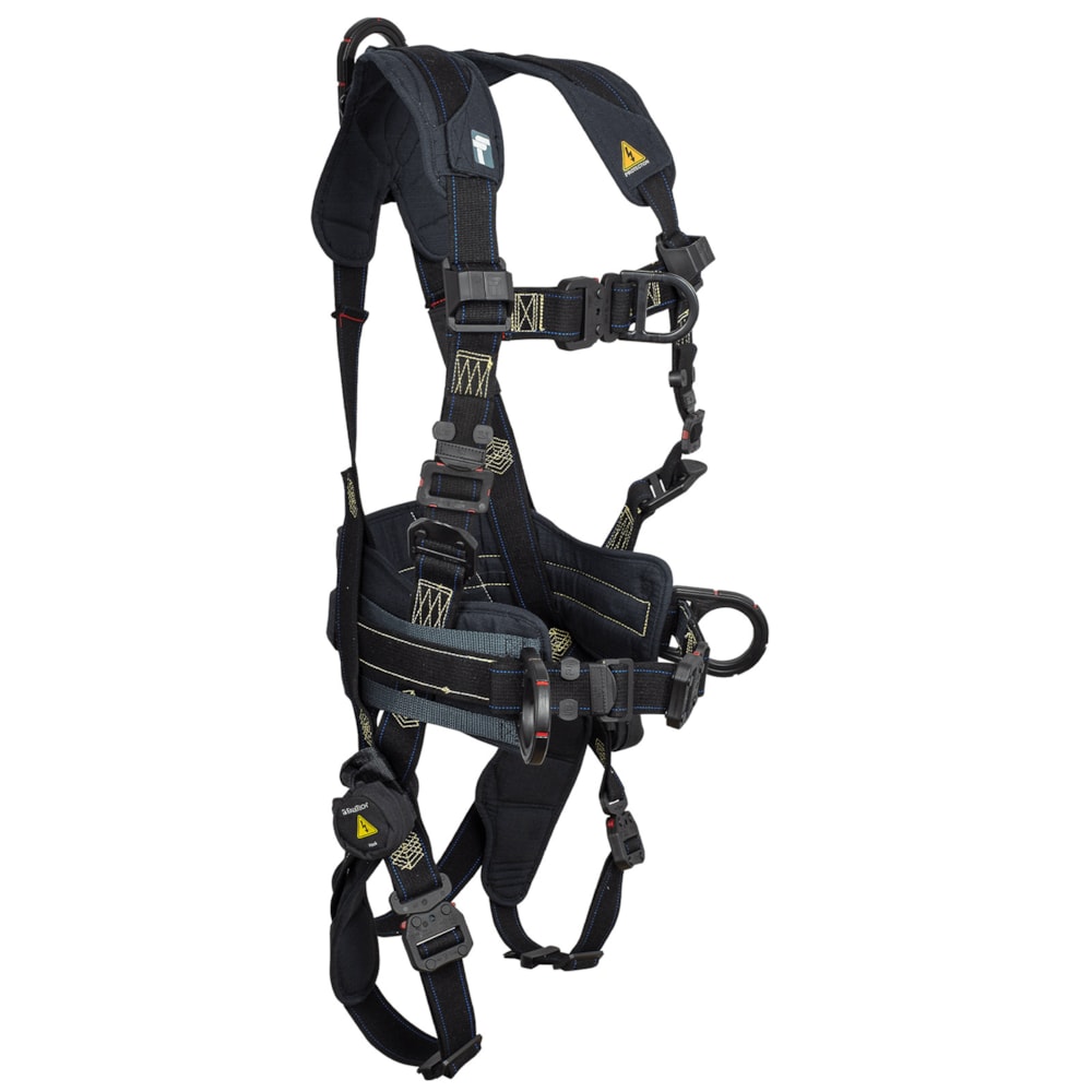 Arc Flash Nomex® 4D Construction Climbing Full Body Harness with Overmolded Quick Connect Adjustments