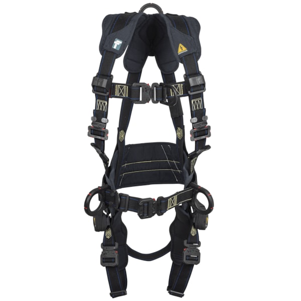 Arc Flash Nomex® 4D Construction Climbing Full Body Harness with Overmolded Quick Connect Adjustments