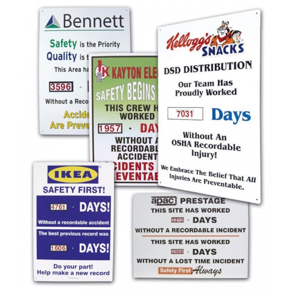 Custom Write-A-Day and Turn-A-Day Dry Erase Plastic Scoreboardw/