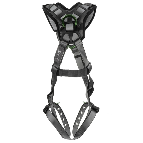 V-FIT™ Back D-Ring, Tongue Buckle Leg Straps, Shoulder Padding Standard Fall Protection Harness