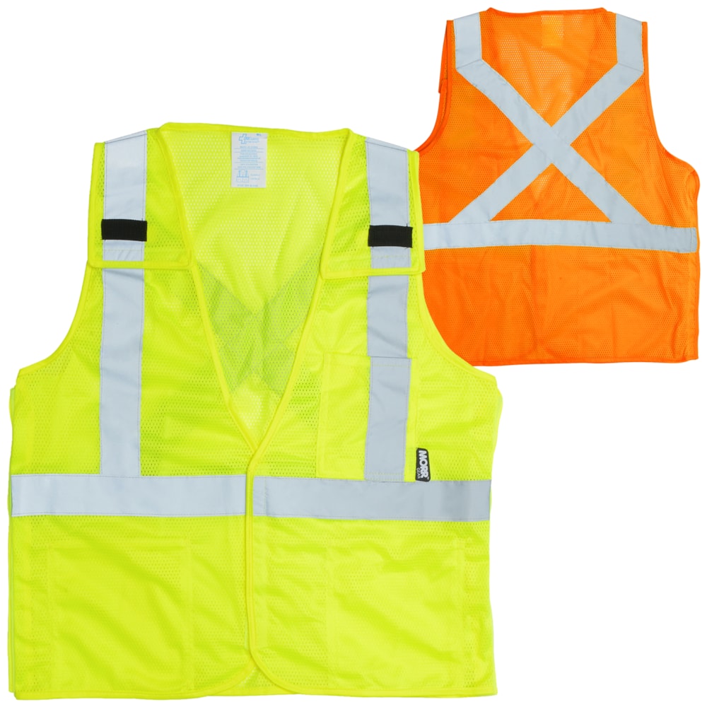 ANSI Class 2 Type R Self-Extinguishing X-Back Safety Vest