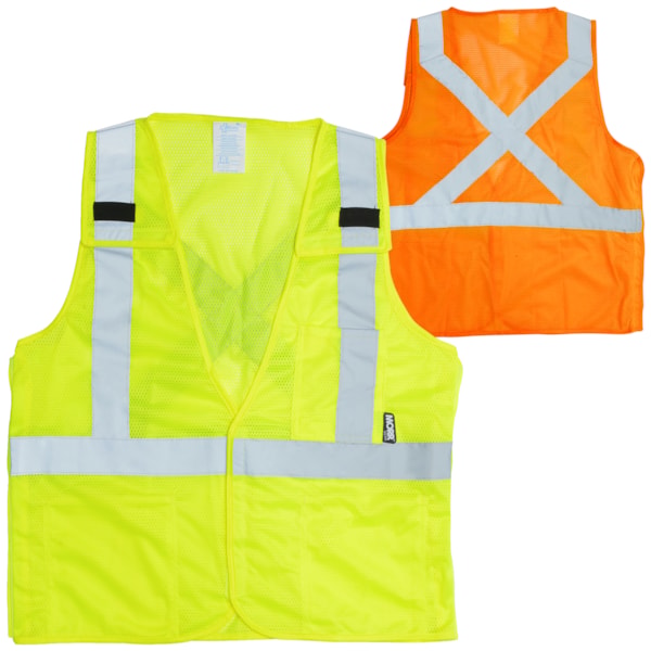 ANSI Class 2 Type R Self-Extinguishing X-Back Safety Vest