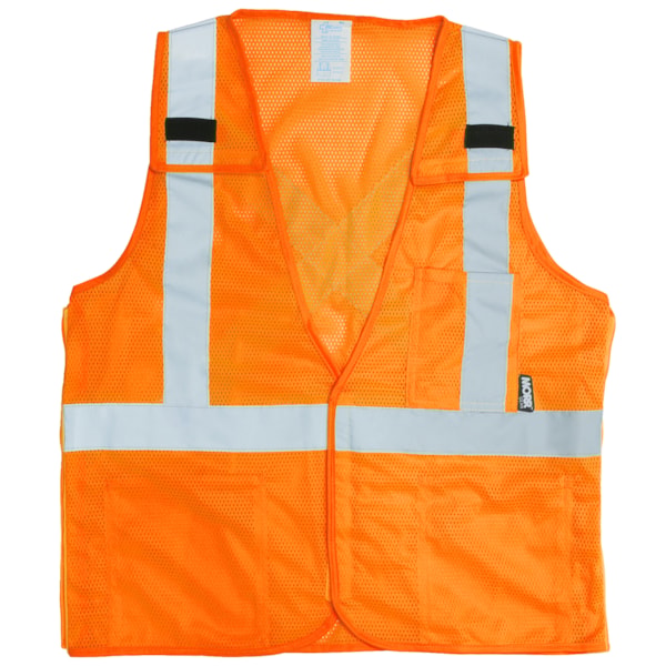 ANSI Class 2 Type R Self-Extinguishing X-Back Safety Vest