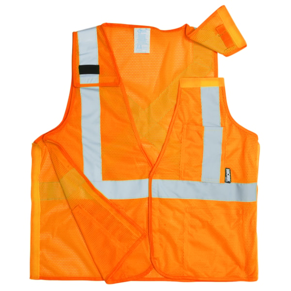 ANSI Class 2 Type R Self-Extinguishing X-Back Safety Vest