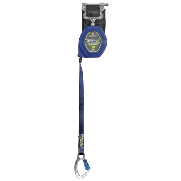 8' FT-X™ EdgeCore™ Class 2 Leading Edge Personal SRL with Single-leg Aluminum CE Carabiner