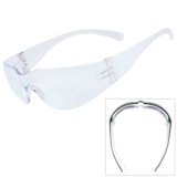 Small Size Clear Lens with Anti-Fog Coating & Clear Temples Safety Glasses  thumbnail 1