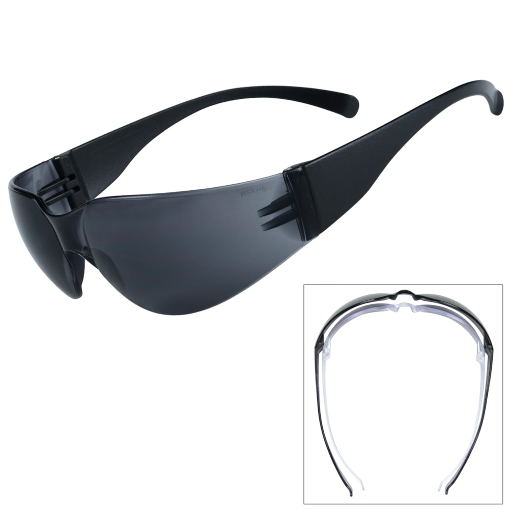 Small Size Gray Lens with Anti-Fog Coating Safety Glasses 