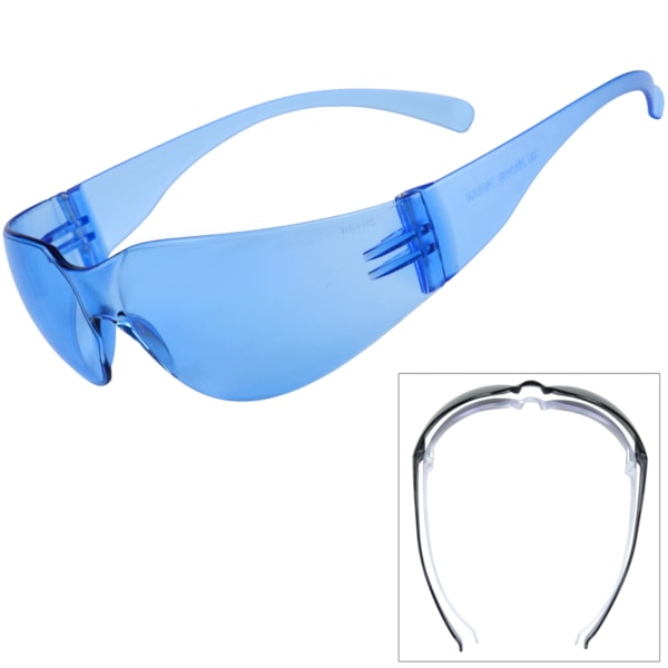 Small Size Blue Lens Scratch-Resistant Safety Glasses 