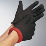 Insulated Red Lined Brown Jersey Cold Resistant Work Gloves thumbnail 1