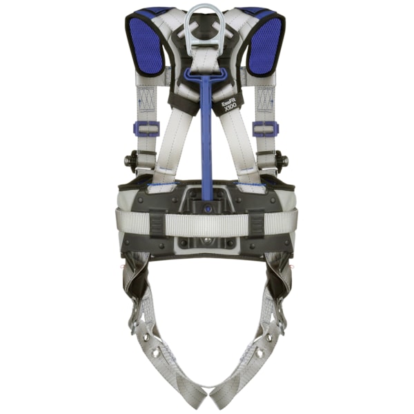 ExoFit™ X100 Tongue Buckle Leg Strap, Back, Front & Hip D-Ring Comfort Construction Climbing/Positioning Safety Harness 