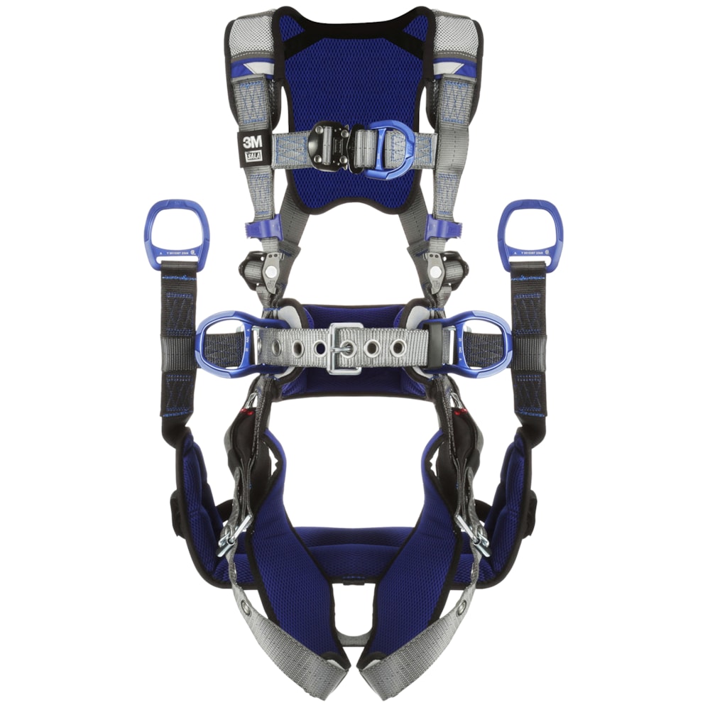 ExoFit™ X200 Tongue Buckle Leg Strap, Front, Back, & Hip D-Ring Comfort Tower Climbing/Positioning/Suspension Safety Harness