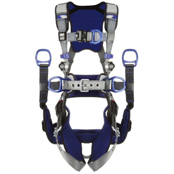 ExoFit™ X200 Tongue Buckle Leg Strap, Front, Back, & Hip D-Ring Comfort Tower Climbing/Positioning/Suspension Safety Harness