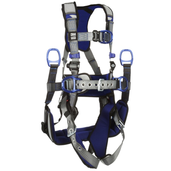 ExoFit™ X200 Tongue Buckle Leg Strap, Front, Back, & Hip D-Ring Comfort Tower Climbing/Positioning/Suspension Safety Harness
