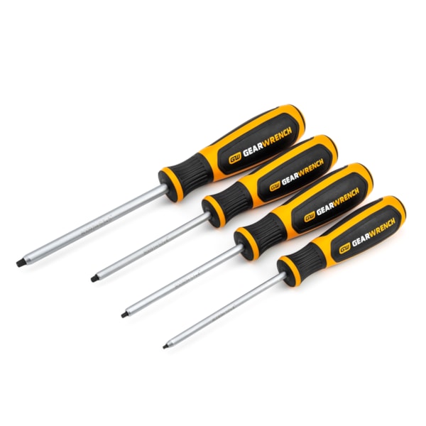 4 Pc. Square Dual Material Screwdriver Set