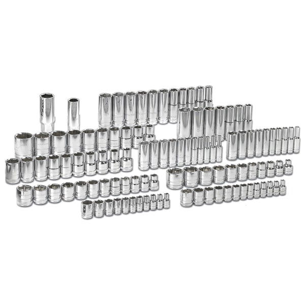 165 Pc. 1/4", 3/8" & 1/2" Drive 6 Point Standard & Deep SAE/Metric Mechanics Tool Set