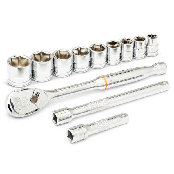 12 Pc. 3/8" Drive 6 Point Standard SAE Mechanics Tool Set