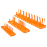 3 Pc. 1/4", 3/8" & 1/2" Drive Orange Metric Socket Storage Tray Set thumbnail 1