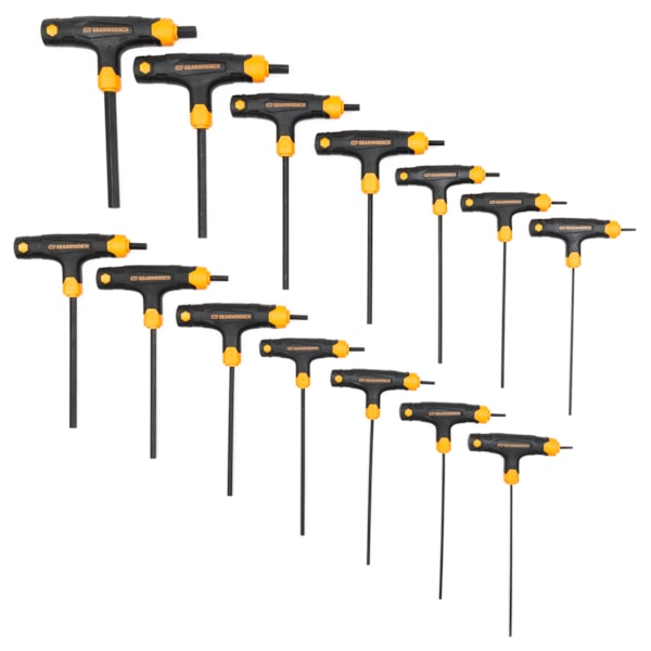 14 Piece SAE/Metric T-Handle Hex Key Set