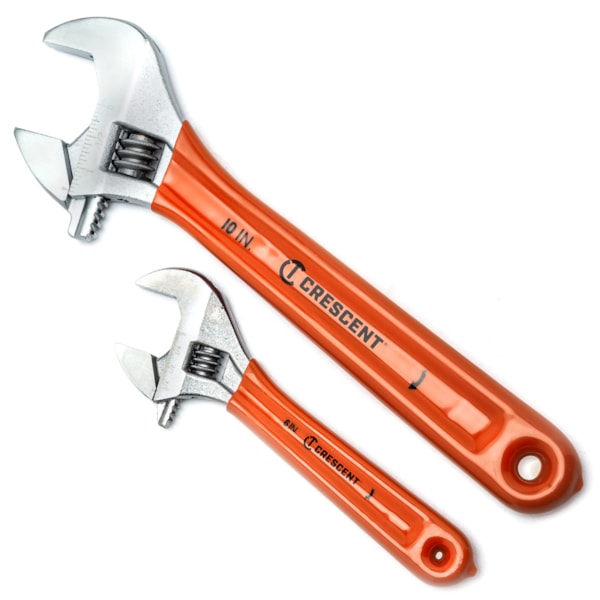 2 Pc. Adjustable Cushion Grip Wrench Set 6" & 10"