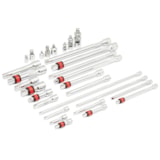 29 Pc. 1/4", 3/8", 1/2" Drive Chrome Tool Accessories Set with EVA Foam Tray thumbnail 2