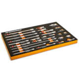 29 Pc. 1/4", 3/8", 1/2" Drive Chrome Tool Accessories Set with EVA Foam Tray thumbnail 3