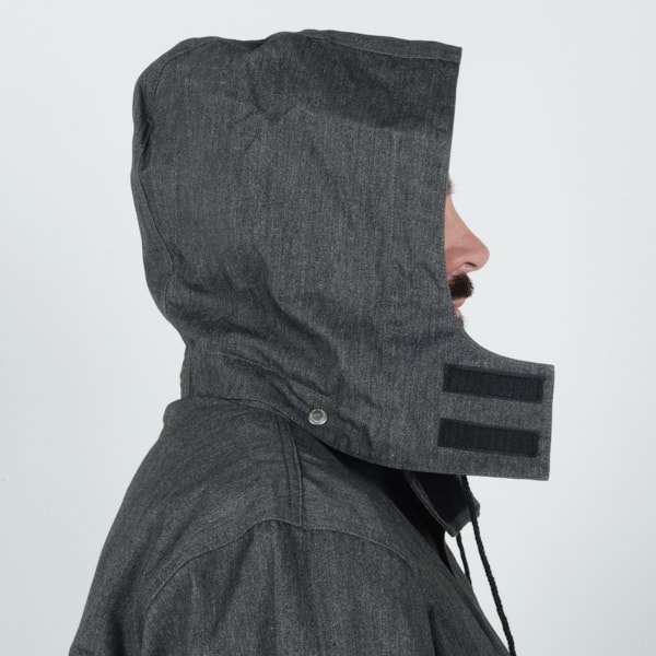 35" Jacket with Snap Hood