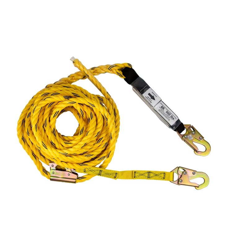 50' Poly Steel Rope Vertical Lifeline Assembly
