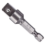 3/8" x 2" Ball Lock Male Socket Adapter, Gunmetal Grey Finish thumbnail 2