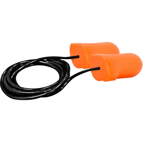 Mega T-Fit™ NRR 32 T-Shape Disposable Soft Polyurethane Foam Corded Ear Plugs 100/Box