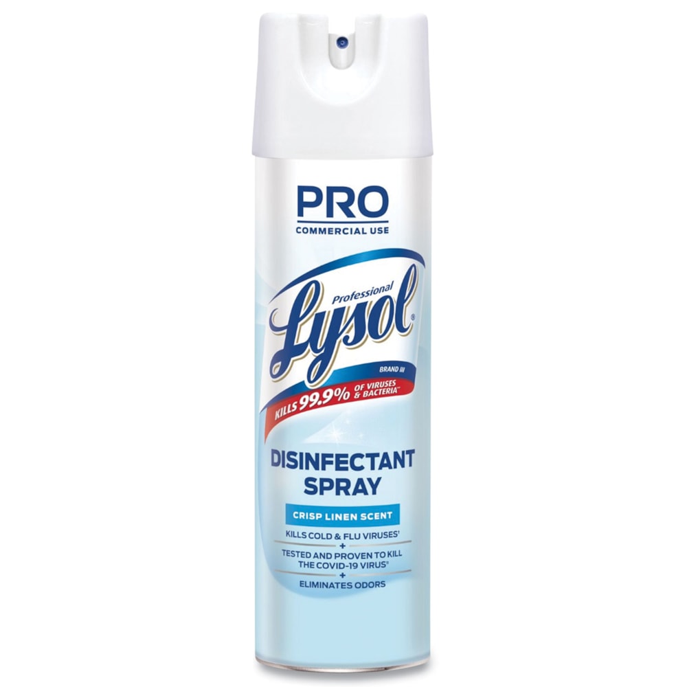 Disinfectant Spray, Crisp Linen, 19 oz Aerosol,