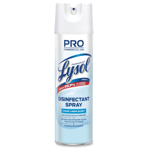 Disinfectant Spray, Crisp Linen, 19 oz Aerosol,