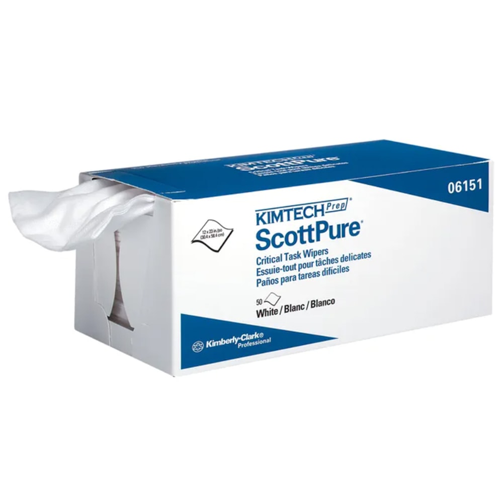 Kimtech Prep* ScottPure* Critical Task Wipers 12" x 23" 50 Wipers/Box
