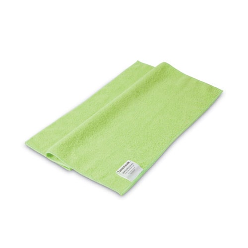 16" x 16" Lightweight Green Microfiber Cleaning Cloths 24/Pack