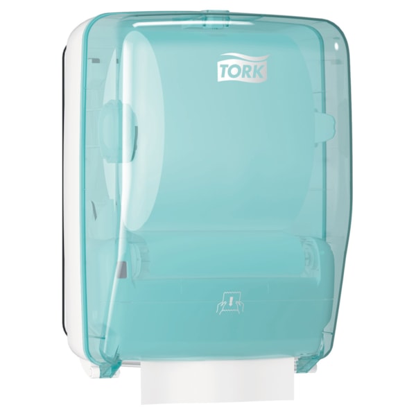 Aqua and White Performance Washstation Dispenser