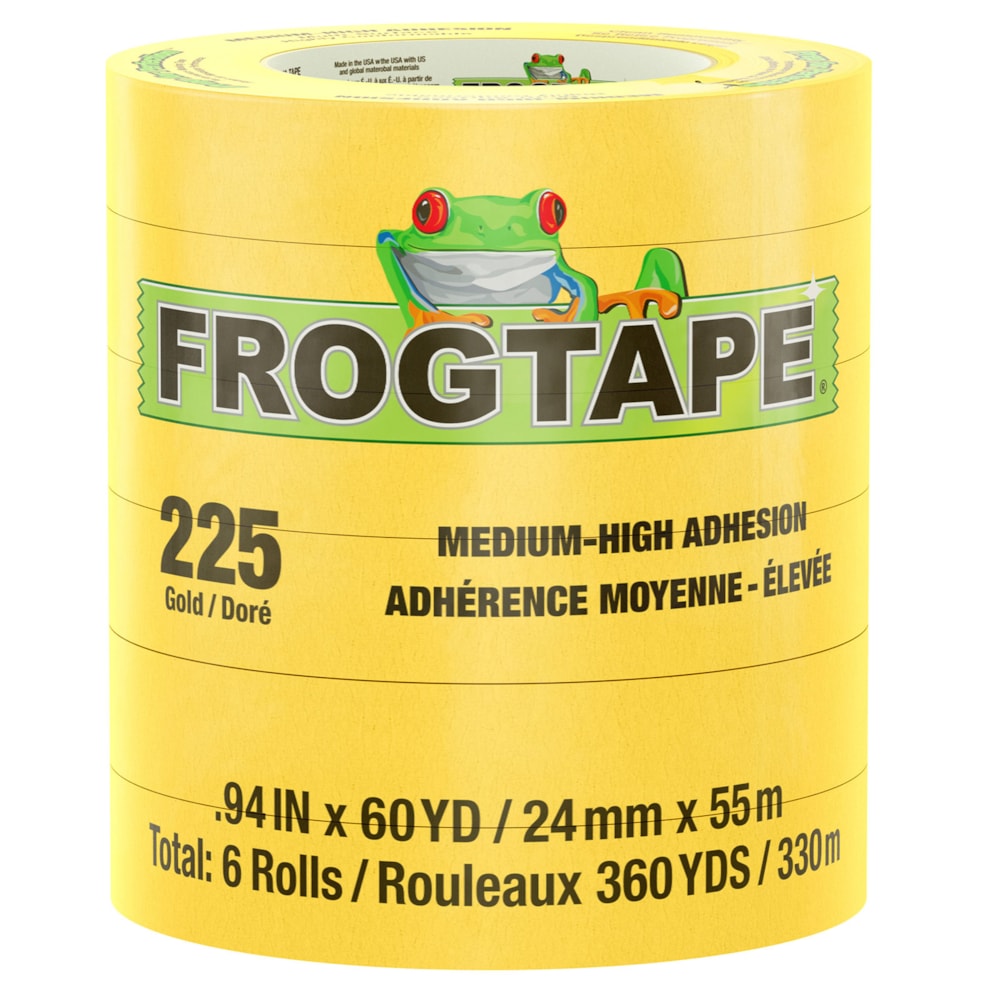 24MM x 55M 225 Gold Performance Adhesion Masking Tape 8/Pack
