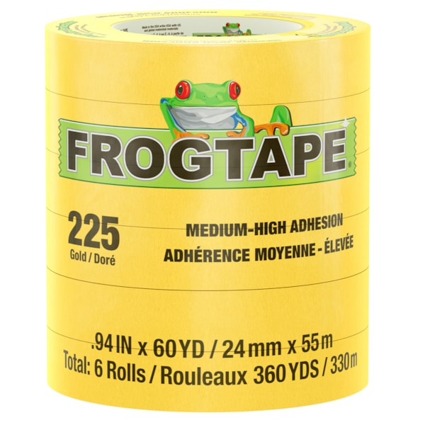24MM x 55M 225 Gold Performance Adhesion Masking Tape 8/Pack